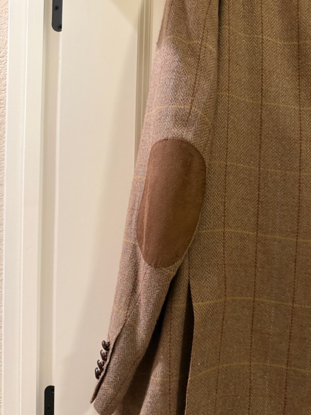 Alan Flusser Brown Windowpane Wool Sport Coat - Picture 8 of 13